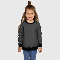 Свитшот детский Насыщенный серый полосатый, цвет: 3D-черный — фото 2