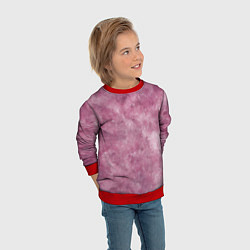 Свитшот детский Текстура камня родонита, цвет: 3D-красный — фото 2