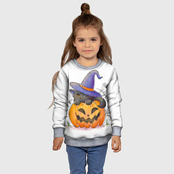 Свитшот детский ХэллоуиН для праздника, цвет: 3D-меланж — фото 2