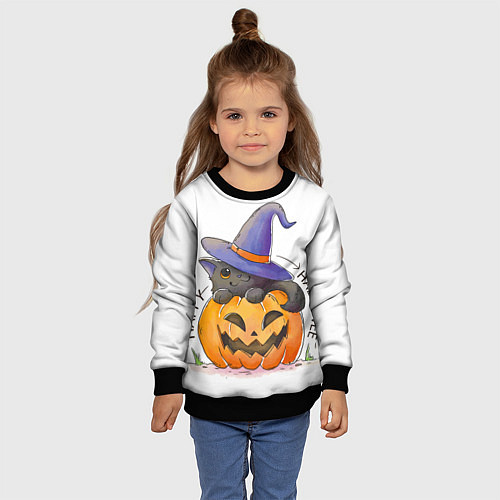Детский свитшот ХэллоуиН для праздника / 3D-Черный – фото 4