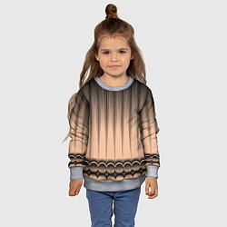 Свитшот детский Персиковый полосатый градиент, цвет: 3D-меланж — фото 2