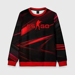 Свитшот детский CSGO red black logo, цвет: 3D-красный