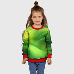 Свитшот детский Green lighting background, цвет: 3D-красный — фото 2