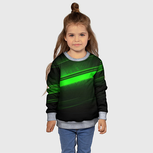 Детский свитшот Green line / 3D-Меланж – фото 4