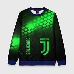 Свитшот детский Juventus green logo neon, цвет: 3D-синий