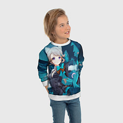 Свитшот детский Lynette Genshin Impact, цвет: 3D-белый — фото 2
