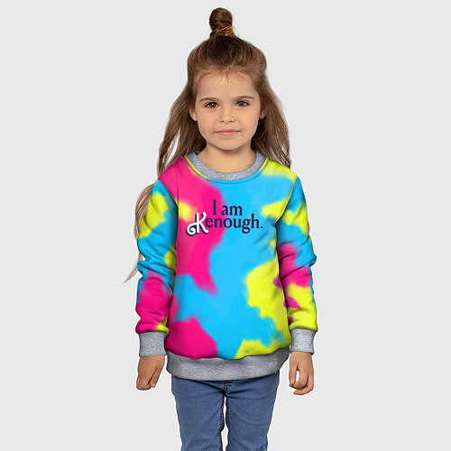Детский свитшот I Am Kenough Tie-Dye / 3D-Меланж – фото 4