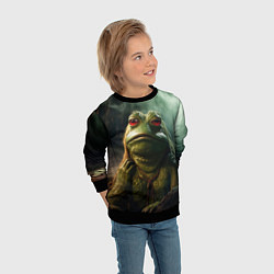 Свитшот детский Большая жаба Пепе, цвет: 3D-черный — фото 2