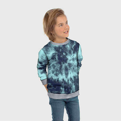 Детский свитшот Tie-Dye дизайн / 3D-Меланж – фото 3