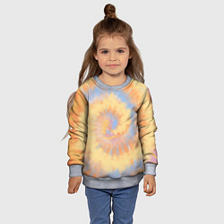 Свитшот детский Tie-Dye дизайн, цвет: 3D-меланж — фото 2