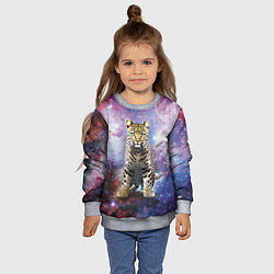 Свитшот детский Space leopard, цвет: 3D-меланж — фото 2