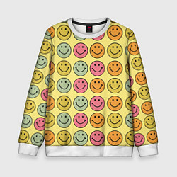 Свитшот детский Smiley, цвет: 3D-белый