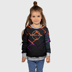 Свитшот детский Starfield logo orange abstract, цвет: 3D-меланж — фото 2