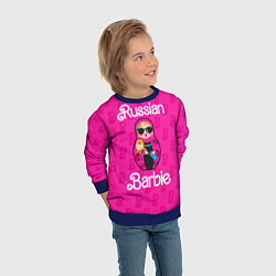 Свитшот детский Barbie russian, цвет: 3D-синий — фото 2