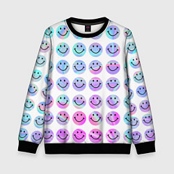 Свитшот детский Smiley holographic, цвет: 3D-черный