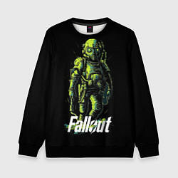 Свитшот детский Fallout green, цвет: 3D-черный