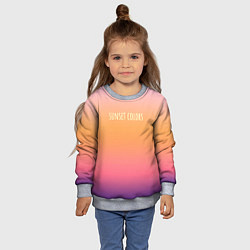 Свитшот детский Sunset colors градиент, цвет: 3D-меланж — фото 2