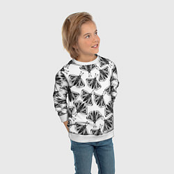 Свитшот детский Butterflies - gothic pattern, цвет: 3D-белый — фото 2
