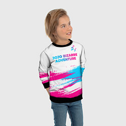 Свитшот детский JoJo Bizarre Adventure neon gradient style: символ, цвет: 3D-черный — фото 2