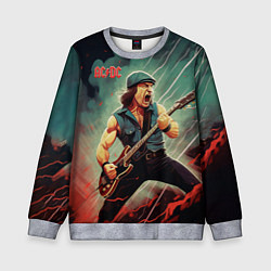 Свитшот детский AC DC rock, цвет: 3D-меланж