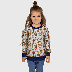 Свитшот детский Лесные животные, цвет: 3D-синий — фото 2