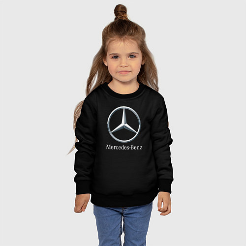 Детский свитшот Mercedes-benz sport auto / 3D-Черный – фото 4