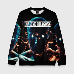 Свитшот детский Imagine Dragons рок группа, цвет: 3D-черный