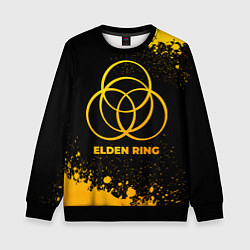 Свитшот детский Elden Ring - gold gradient, цвет: 3D-черный