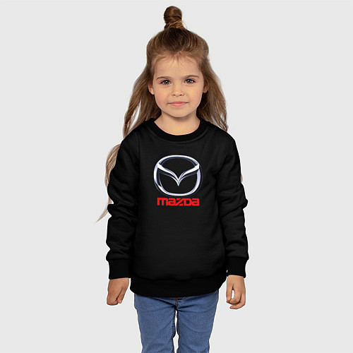Детский свитшот Mazda japan motor / 3D-Черный – фото 4