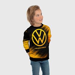 Свитшот детский Volkswagen - gold gradient, цвет: 3D-черный — фото 2