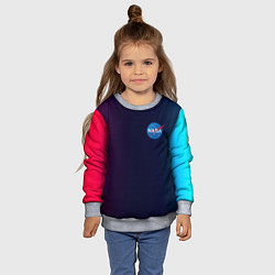 Свитшот детский Наса корп спейс, цвет: 3D-меланж — фото 2