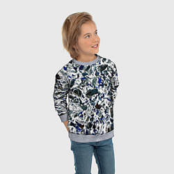 Свитшот детский Абстракция ледяные вершины, цвет: 3D-меланж — фото 2