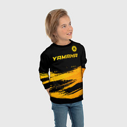 Свитшот детский Yamaha - gold gradient: символ сверху, цвет: 3D-черный — фото 2