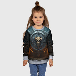 Свитшот детский Викингский герб, цвет: 3D-меланж — фото 2