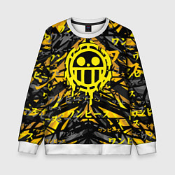 Свитшот детский One Piece Trafalgar symbol, цвет: 3D-белый