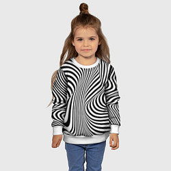 Свитшот детский Цвета зебры оптическая иллюзия, цвет: 3D-белый — фото 2