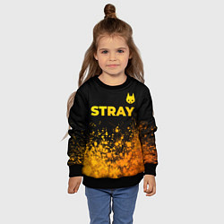 Свитшот детский Stray - gold gradient посередине, цвет: 3D-черный — фото 2