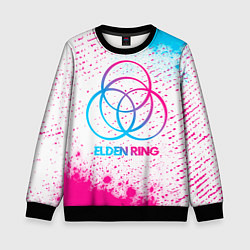 Свитшот детский Elden Ring neon gradient style, цвет: 3D-черный