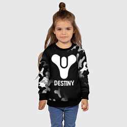 Свитшот детский Destiny glitch на темном фоне, цвет: 3D-черный — фото 2