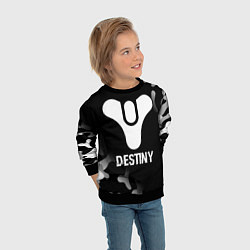 Свитшот детский Destiny glitch на темном фоне, цвет: 3D-черный — фото 2