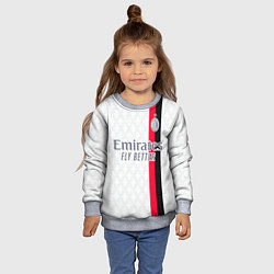 Свитшот детский ФК Милан форма 23-24 гостевая, цвет: 3D-меланж — фото 2