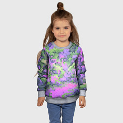 Свитшот детский Разноцветный витраж, цвет: 3D-меланж — фото 2