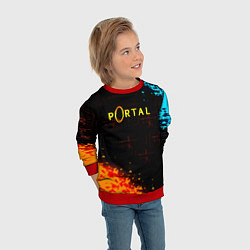 Свитшот детский Portal x Half life, цвет: 3D-красный — фото 2