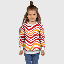 Свитшот детский Модные линии, цвет: 3D-белый — фото 2