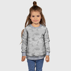 Свитшот детский Светло-серый пятнистый паттерн, цвет: 3D-меланж — фото 2