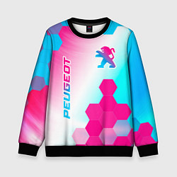 Детский свитшот Peugeot neon gradient style вертикально