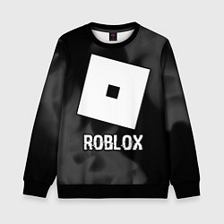 Свитшот детский Roblox glitch на темном фоне, цвет: 3D-черный