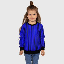 Свитшот детский Абстрактные полосы ультрамарин, цвет: 3D-черный — фото 2