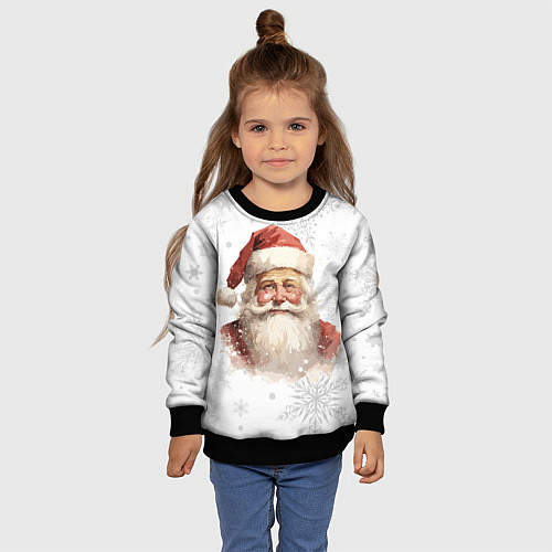 Детский свитшот Милый Санта / 3D-Черный – фото 4