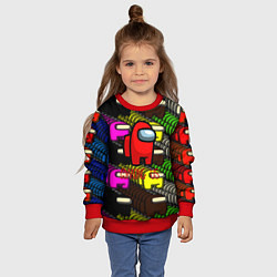 Свитшот детский Among us games, цвет: 3D-красный — фото 2